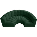  Manufacturer Color_Green -- Arc 88" Green Boucle Fabric Upholstered 4 pc Modular Sectional IMAGE 5
