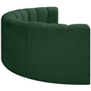  Manufacturer Color_Green -- Arc 88" Green Boucle Fabric Upholstered 4 pc Modular Sectional IMAGE 6