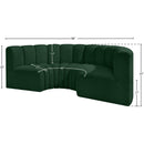  Manufacturer Color_Green -- Arc 88" Green Boucle Fabric Upholstered 4 pc Modular Sectional IMAGE 8