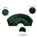  Manufacturer Color_Green -- Arc 88" Green Boucle Fabric Upholstered 4 pc Modular Sectional IMAGE 9
