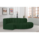  Manufacturer Color_Green -- Arc 104" Green Boucle Fabric Upholstered 4 pc Modular Sectional IMAGE 2