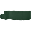  Manufacturer Color_Green -- Arc 104" Green Boucle Fabric Upholstered 4 pc Modular Sectional IMAGE 3