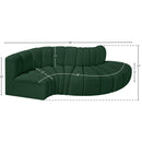  Manufacturer Color_Green -- Arc 104" Green Boucle Fabric Upholstered 4 pc Modular Sectional IMAGE 6