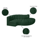  Manufacturer Color_Green -- Arc 104" Green Boucle Fabric Upholstered 4 pc Modular Sectional IMAGE 7