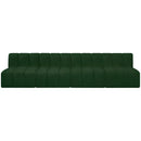  Manufacturer Color_Green -- Arc 119" Green Boucle Fabric Upholstered 4 pc Modular Sectional IMAGE 4