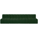 Meridian Arc Green Boucle Fabric 4 pc Modular Sectional IMAGE 4