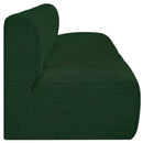 Meridian Arc Green Boucle Fabric 4 pc Modular Sectional IMAGE 6