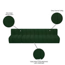  Manufacturer Color_Green -- Arc 119" Green Boucle Fabric Upholstered 4 pc Modular Sectional IMAGE 9