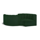  Manufacturer Color_Green -- Arc 102" Green Boucle Fabric Upholstered 4 pc Modular Sectional IMAGE 1