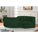 Manufacturer Color_Green -- Arc 102" Green Boucle Fabric Upholstered 4 pc Modular Sectional IMAGE 2