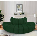  Manufacturer Color_Green -- Arc 90" Green Boucle Fabric Upholstered 4 pc Modular Sectional IMAGE 2