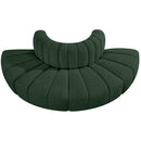  Manufacturer Color_Green -- Arc 90" Green Boucle Fabric Upholstered 4 pc Modular Sectional IMAGE 4