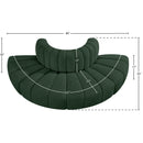 Manufacturer Color_Green -- Arc 90" Green Boucle Fabric Upholstered 4 pc Modular Sectional IMAGE 7
