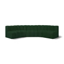  Manufacturer Color_Green -- Arc 133" Green Boucle Fabric Upholstered 5 pc Modular Sectional IMAGE 1