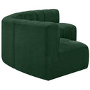  Manufacturer Color_Green -- Arc 133" Green Boucle Fabric Upholstered 5 pc Modular Sectional IMAGE 6