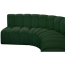  Manufacturer Color_Green -- Arc 133" Green Boucle Fabric Upholstered 5 pc Modular Sectional IMAGE 7