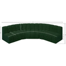  Manufacturer Color_Green -- Arc 133" Green Boucle Fabric Upholstered 5 pc Modular Sectional IMAGE 8