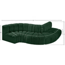  Manufacturer Color_Green -- Arc 122" Green Boucle Fabric Upholstered 5 pc Modular Sectional IMAGE 6