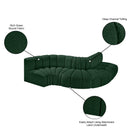  Manufacturer Color_Green -- Arc 122" Green Boucle Fabric Upholstered 5 pc Modular Sectional IMAGE 7