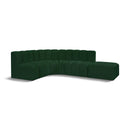  Manufacturer Color_Green -- Arc 127" Green Boucle Fabric Upholstered 5 pc Modular Sectional IMAGE 1