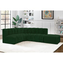  Manufacturer Color_Green -- Arc 127" Green Boucle Fabric Upholstered 5 pc Modular Sectional IMAGE 2