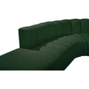  Manufacturer Color_Green -- Arc 127" Green Boucle Fabric Upholstered 5 pc Modular Sectional IMAGE 6