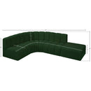  Manufacturer Color_Green -- Arc 127" Green Boucle Fabric Upholstered 5 pc Modular Sectional IMAGE 7