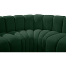  Manufacturer Color_Green -- Arc 145" Green Boucle Fabric Upholstered 6 pc Modular Sectional IMAGE 6