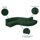  Manufacturer Color_Green -- Arc 145" Green Boucle Fabric Upholstered 6 pc Modular Sectional IMAGE 8