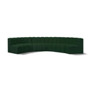  Manufacturer Color_Green -- Arc 151" Green Boucle Fabric Upholstered 6 pc Modular Sectional IMAGE 1