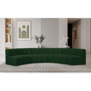  Manufacturer Color_Green -- Arc 151" Green Boucle Fabric Upholstered 6 pc Modular Sectional IMAGE 2