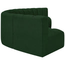  Manufacturer Color_Green -- Arc 151" Green Boucle Fabric Upholstered 6 pc Modular Sectional IMAGE 6