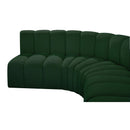  Manufacturer Color_Green -- Arc 151" Green Boucle Fabric Upholstered 6 pc Modular Sectional IMAGE 7