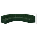 Meridian Arc Green Boucle Fabric 6 pc Modular Sectional IMAGE 8