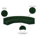 Meridian Arc Green Boucle Fabric 6 pc Modular Sectional IMAGE 9