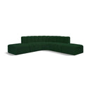  Manufacturer Color_Green -- Arc 146" Green Boucle Fabric Upholstered 6 pc Modular Sectional IMAGE 1