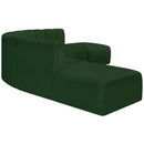  Manufacturer Color_Green -- Arc 146" Green Boucle Fabric Upholstered 6 pc Modular Sectional IMAGE 5