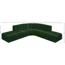  Manufacturer Color_Green -- Arc 146" Green Boucle Fabric Upholstered 6 pc Modular Sectional IMAGE 7