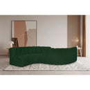  Manufacturer Color_Green -- Arc 145" Green Boucle Fabric Upholstered 6 pc Modular Sectional IMAGE 2