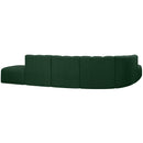  Manufacturer Color_Green -- Arc 172" Green Boucle Fabric Upholstered 7 pc Modular Sectional IMAGE 3