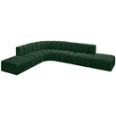  Manufacturer Color_Green -- Arc 172" Green Boucle Fabric Upholstered 7 pc Modular Sectional IMAGE 4
