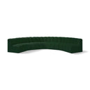  Manufacturer Color_Green -- Arc 162" Green Boucle Fabric Upholstered 7 pc Modular Sectional IMAGE 1