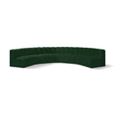 Meridian Arc Green Boucle Fabric 7 pc Modular Sectional IMAGE 1
