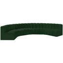  Manufacturer Color_Green -- Arc 162" Green Boucle Fabric Upholstered 7 pc Modular Sectional IMAGE 4