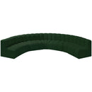  Manufacturer Color_Green -- Arc 162" Green Boucle Fabric Upholstered 7 pc Modular Sectional IMAGE 5