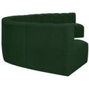 Manufacturer Color_Green -- Arc 162" Green Boucle Fabric Upholstered 7 pc Modular Sectional IMAGE 6