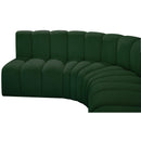  Manufacturer Color_Green -- Arc 162" Green Boucle Fabric Upholstered 7 pc Modular Sectional IMAGE 7
