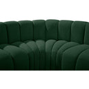  Manufacturer Color_Green -- Arc 162" Green Boucle Fabric Upholstered 7 pc Modular Sectional IMAGE 8