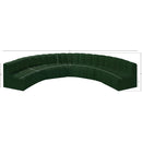 Meridian Arc Green Boucle Fabric 7 pc Modular Sectional IMAGE 9