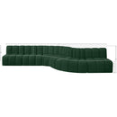  Manufacturer Color_Green -- Arc 170" Green Boucle Fabric Upholstered 7 pc Modular Sectional IMAGE 11
